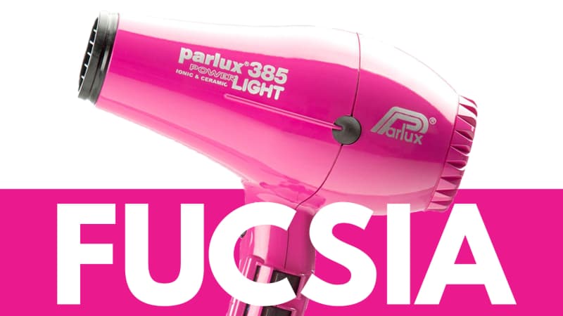 Particolare colore fucsia asciugacapelli phon Parlux 385 Powerlight