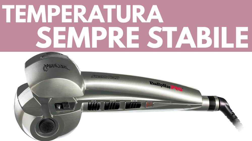 Particolare temperatura stabile arricciacapelli BaByliss Pro Mira Curl Steam