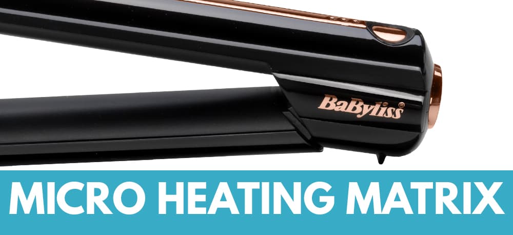 Particolare tecnologia Micro Heating Matrix piastra BaByliss 9000