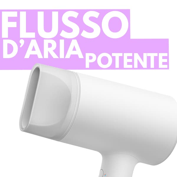 potenza flusso aria asciugacapelli Xiaomi Mi Ionic Hair Dryer